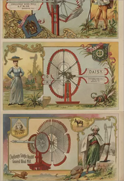 Advertisement for Challenge windmills (colour litho)