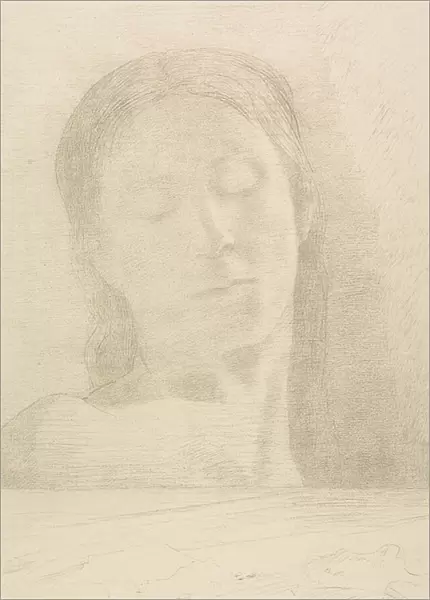 Closed Eyes, 1890 (colour litho))