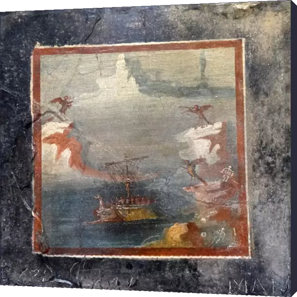 Ulysses resists the songs of the Sirens (fresco)