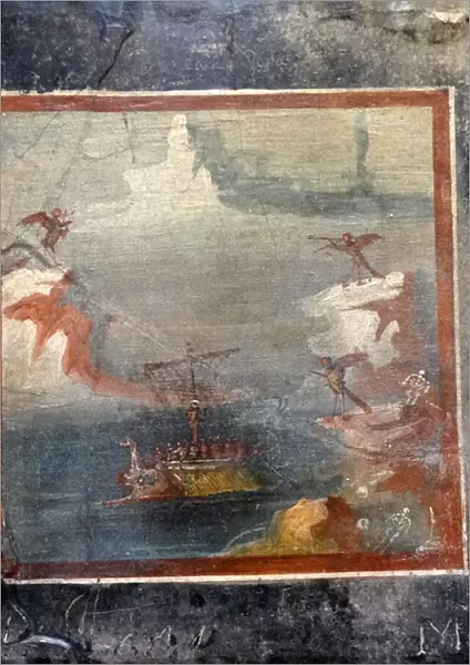 Ulysses resists the songs of the Sirens (fresco)