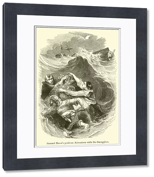 Samuel Drews perilous Adventure with the Smugglers (engraving)