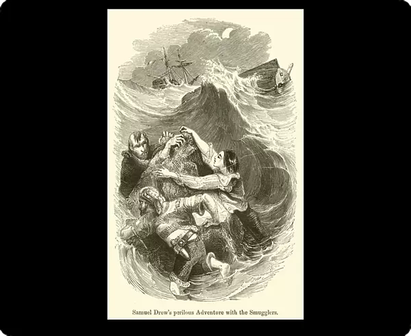 Samuel Drews perilous Adventure with the Smugglers (engraving)