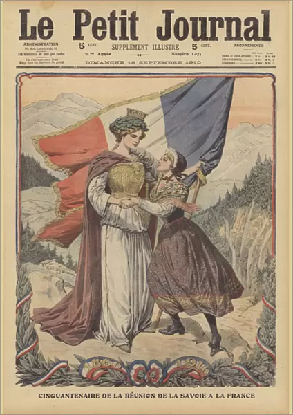 50th anniversary of the reunification of Savoy with France (colour litho)