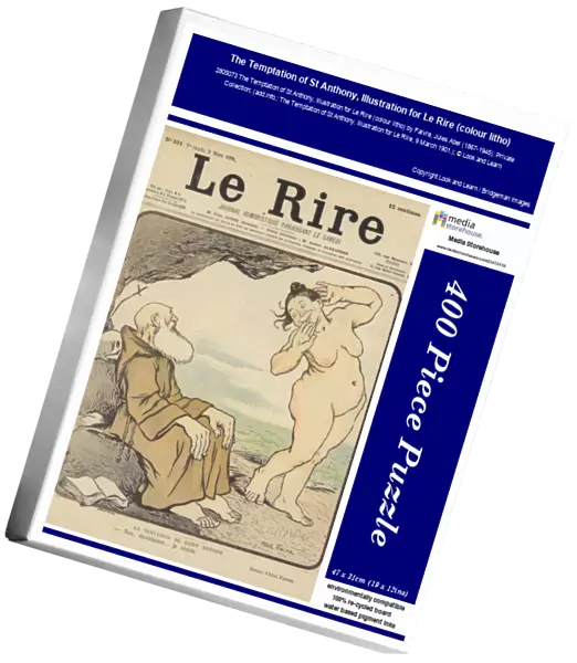 The Temptation of St Anthony, Illustration for Le Rire (colour litho)