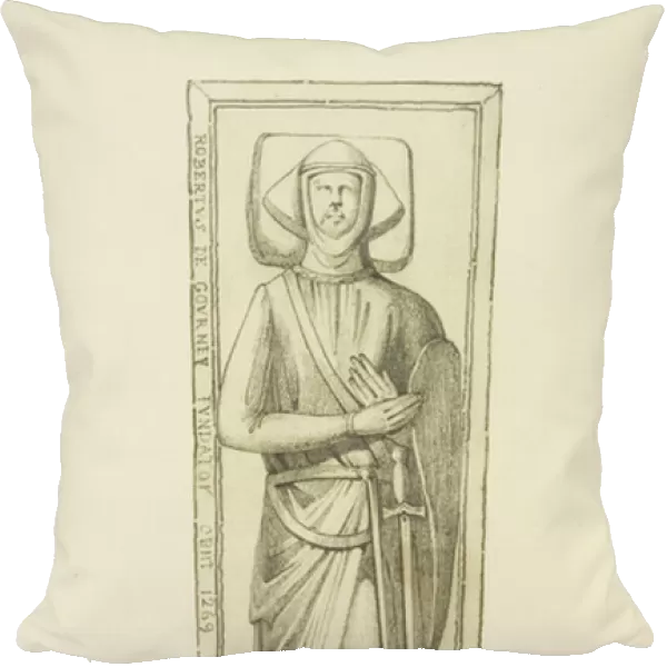 Effigy of Robert de Gourney in St Marks (pencil & w  /  c on paper)