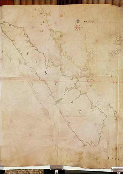 Ms 1288 Chart of Sumatra, 1653 (pen, ink & wash on paper)