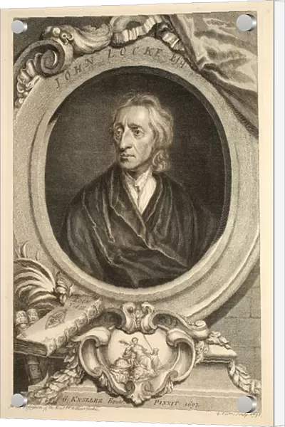 Portrait of John Locke, illustration from Heads of Illustrious Persons of Great