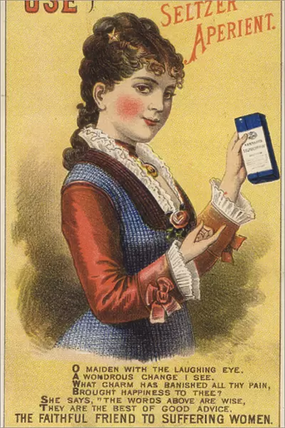 Lady Holding Bottle (chromolitho)
