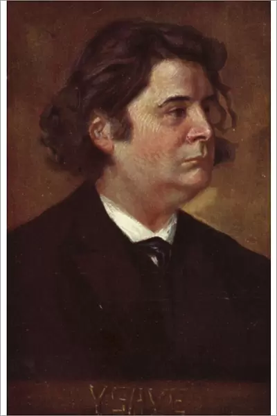 Portrait of Eugene Ysaye (colour litho)