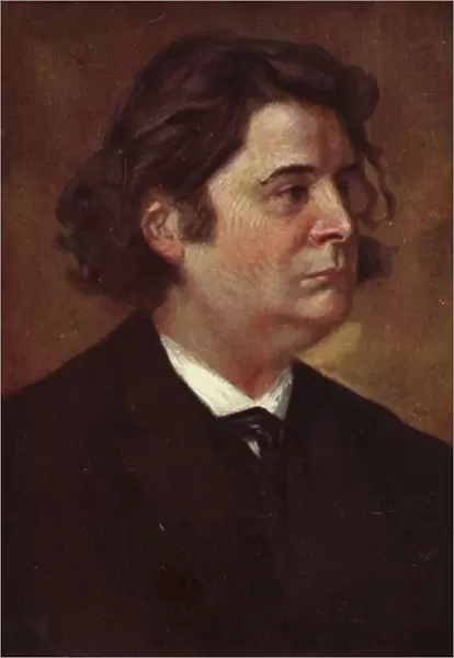 Portrait of Eugene Ysaye (colour litho)