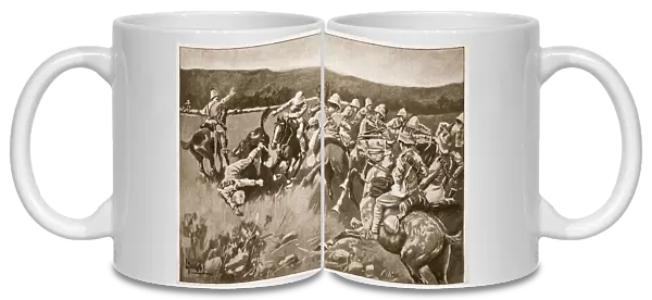 The Ambuscade at Koorn Spruit, illustration from Battles of the Nineteenth Century