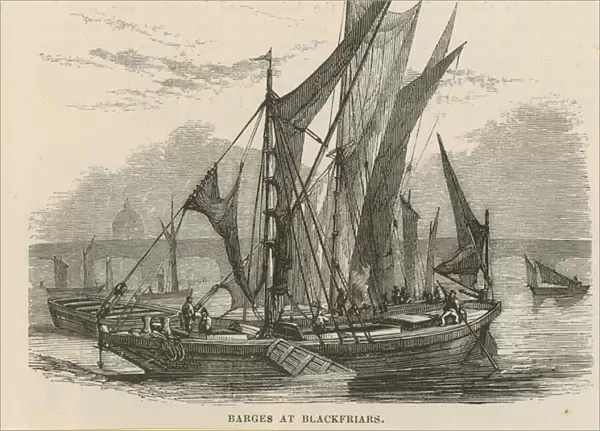 Barges at Blackfriars (engraving)