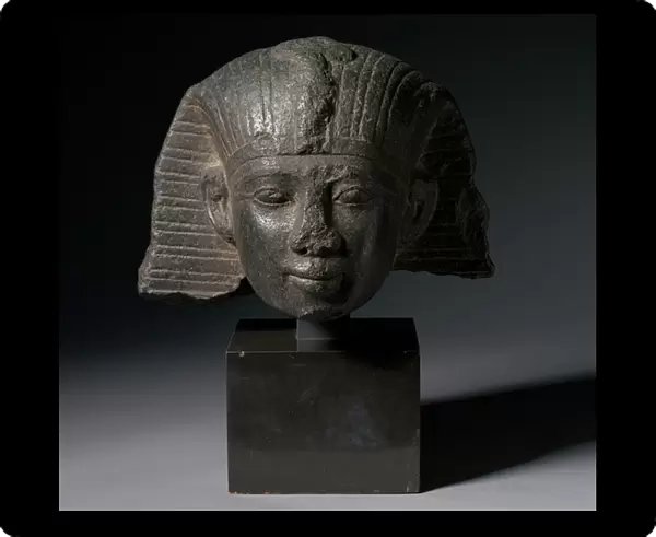 Head of a King, 21st or 22nd Dynasty, c. 1069-715 BC (granodiorite)