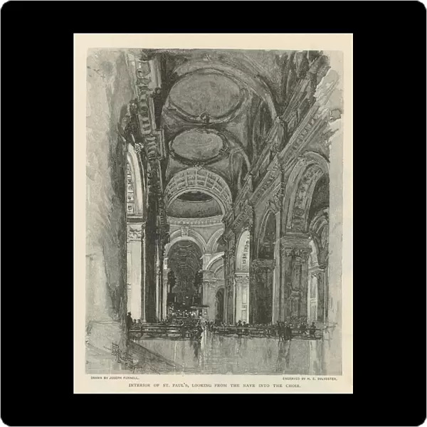 Interior of St Pauls Cathedral (engraving)
