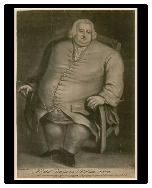 Mr Edward Bright, late of Maldon, Essex, who died 10 November 1750, aged 29 (engraving)
