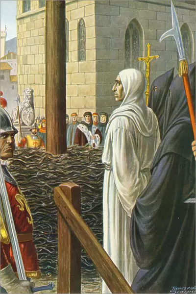 Savonarola, about to be burned alive, 1498