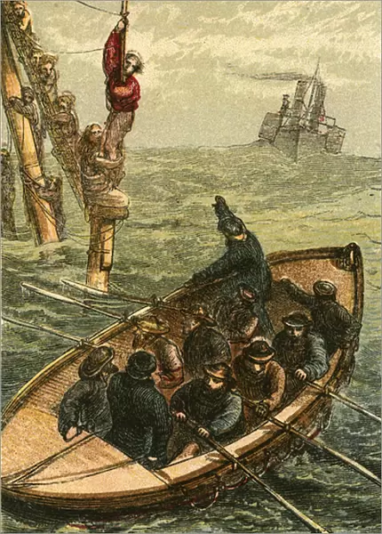 The life boat Bradford saving the crew of the barque Scott
