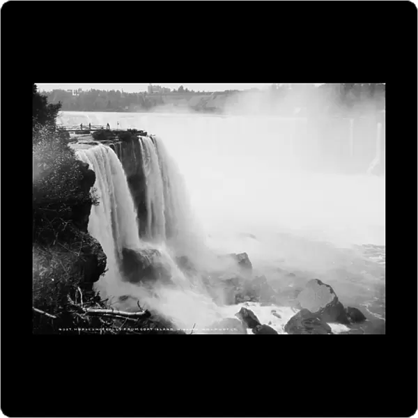 Horseshoe Falls from Goat Island, Niagara, c. 1880-97 (b  /  w photo)