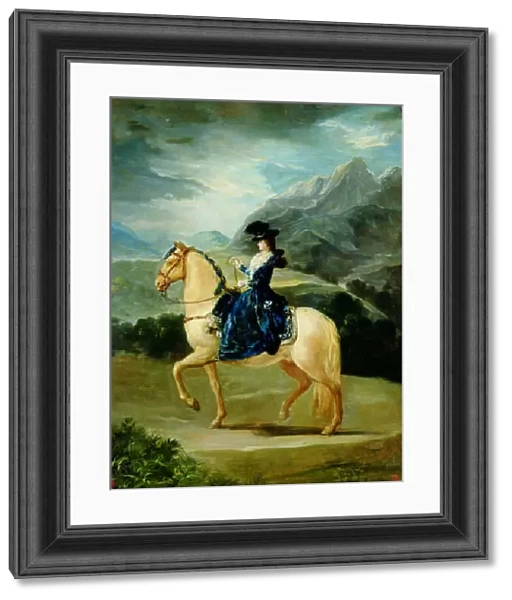 Equestrian portrait of Maria Teresa de Vallabriga (oil on canvas)