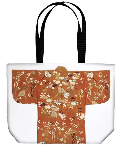 Kimono (furisode), late 18th century (damask silk, silk & metallic threads)