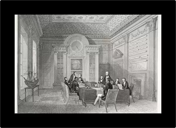 The Admiralty Board Room, from London Interiors with their Costumes