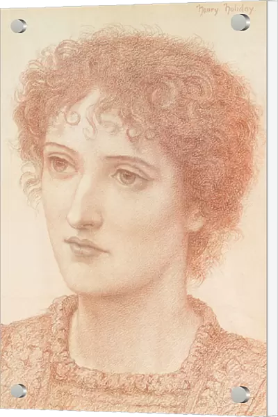 Study of a Young Woman (red chalks on paper)