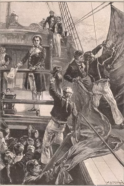 The mutiny at Spithead: hauling down the red flag AD 1797