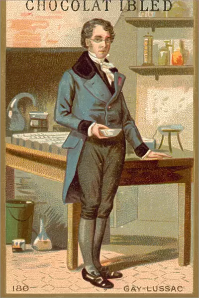 Joseph Louis Gay-Lussac, French chemist and physicist (chromolitho)