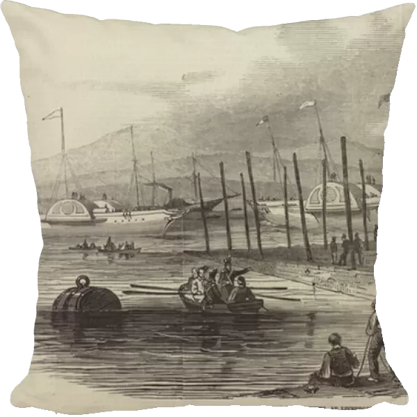 Double Launch of Steamers, at Liverpool (engraving)