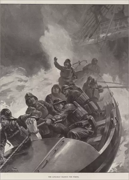The Life-Boat nearing the Wreck (litho)