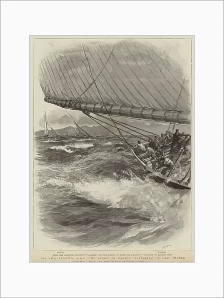 The Nice regatta, HRH The Prince of Waless Britannia and easy winner (engraving)