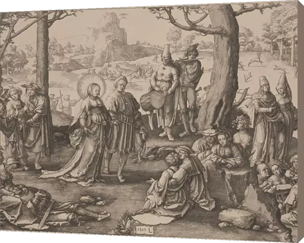 Dance of the Magdalene, 1519 (heliogravure of engraving)