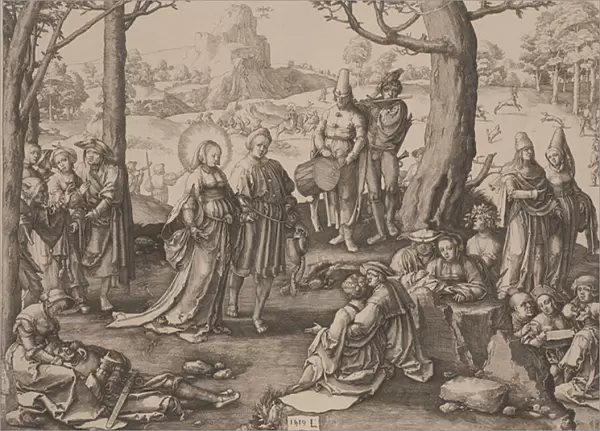 Dance of the Magdalene, 1519 (heliogravure of engraving)