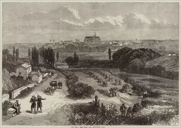The War, Metz from the Thionville Road (engraving)