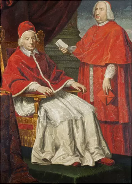 Pope Clement XII with Nero Maria Corsini (mosaic)