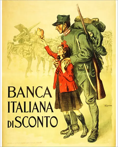 First World War: Italian poster encouraging a national loan, 1914-1918 (poster)