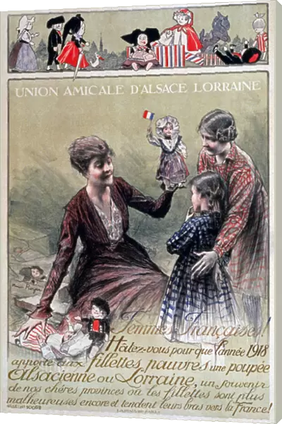 Union amicale d Alsace Lorraine, 1918 (colour litho)