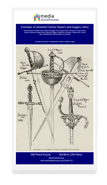 Examples of Sixteenth Century Rapiers and Daggers (litho)