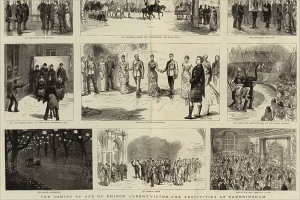 The Coming of Age of Prince Albert Victor, the Festivities at Sandringham (engraving)