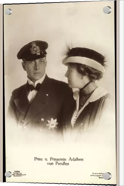 Ak Prince and Princess Adalbert of Prussia, Liersch 7777 (b  /  w photo)