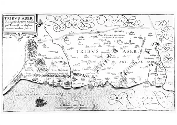 Map of the Tribe of Asher, 1590 (engraving)