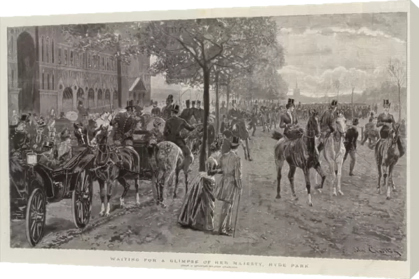 Waiting for a Glimpse of Her Majesty, Hyde Park (engraving)