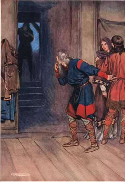 Polonius tests Hamlets sanity while the the King and Queen observe