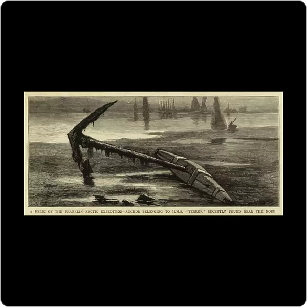 A Relic of the Franklin Arctic Expedition, Anchor belonging to H Ms 'Terror'recently found near the Nore (engraving)