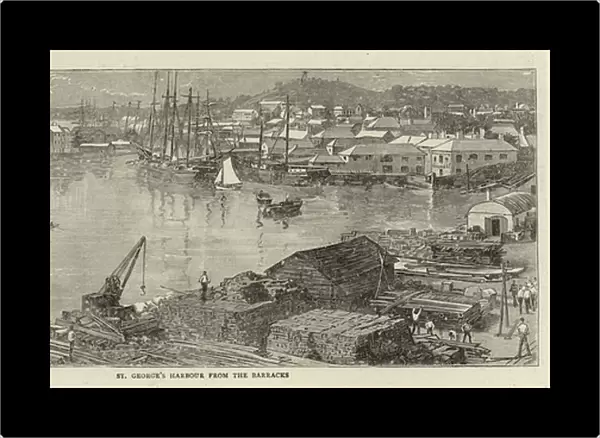 St Georges Harbour from the Barracks (engraving)