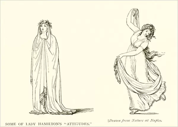 Some of Lady Hamiltons 'Attitudes'(engraving)