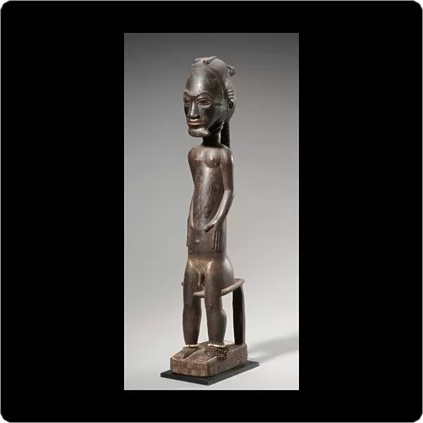 Figure pair, late 1800s to early 1900s (wood, beads) (see also CVL 499797)