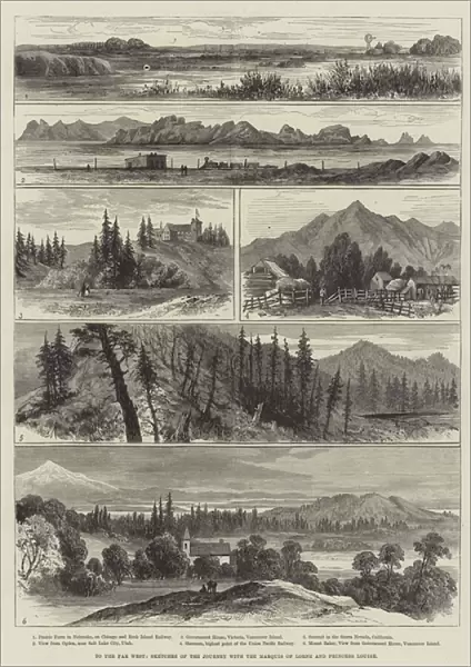 To the Far West, Sketches of the Journey with the Marquis of Lorne and Princess Louise (engraving)