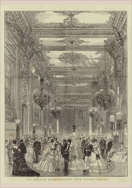 Her Majestys Grand Reception Room, Windsor Castle (engraving)