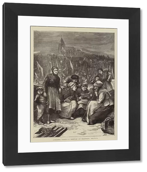 Anxious Times, a Sketch at Treport, France (engraving)